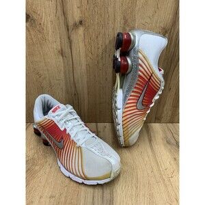 Nike Shox Experience 318685-101 Women's Size 9 White Red Gold Running Shoes